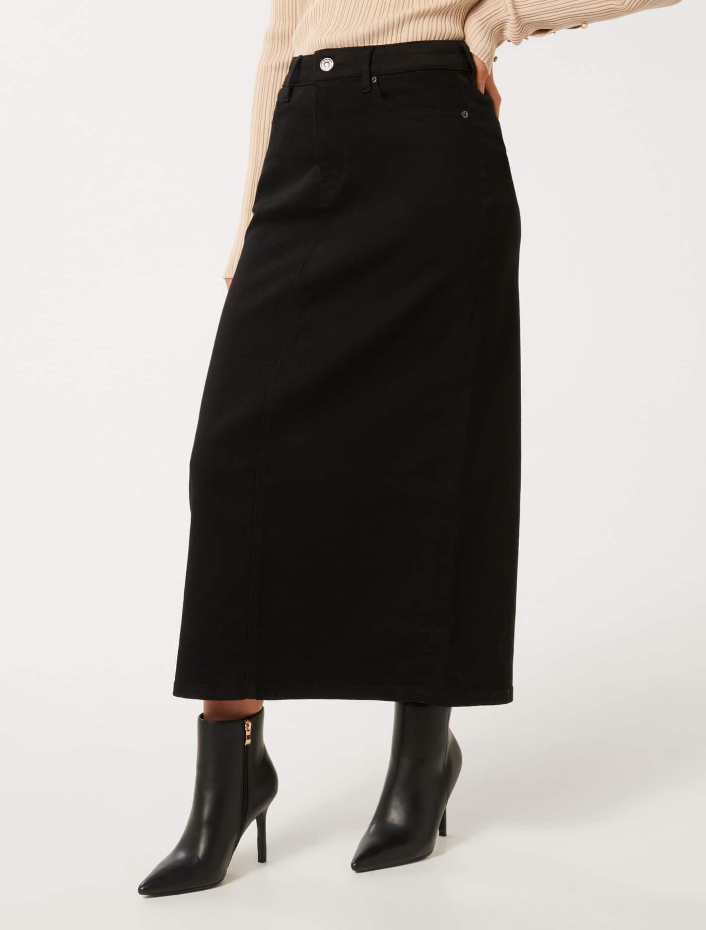 Natalie Petite Maxi Skirt Black