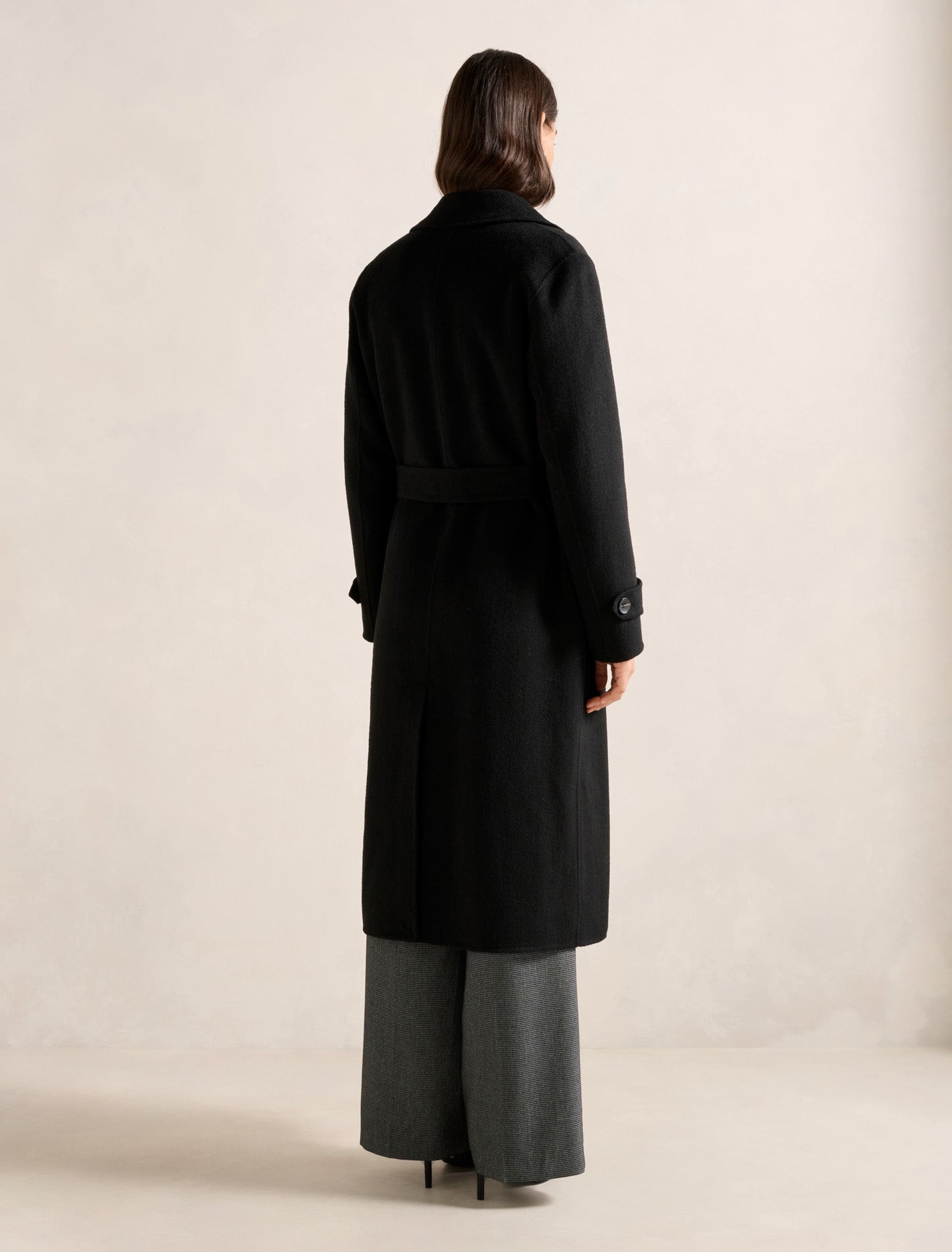 Carter Felled Seam Coat Black
