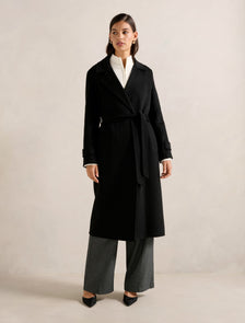 Carter Felled Seam Coat Black