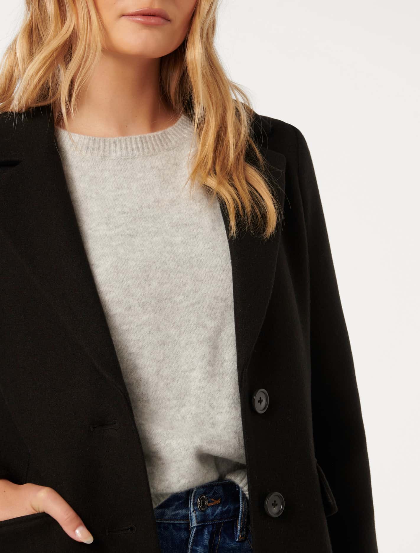 Arlo Single Breasted Coat Black