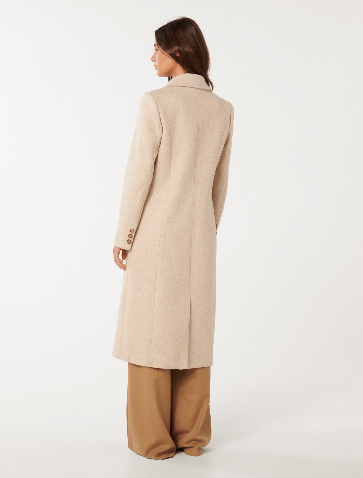 Arlo Single Breasted Coat Oatmeal Marle