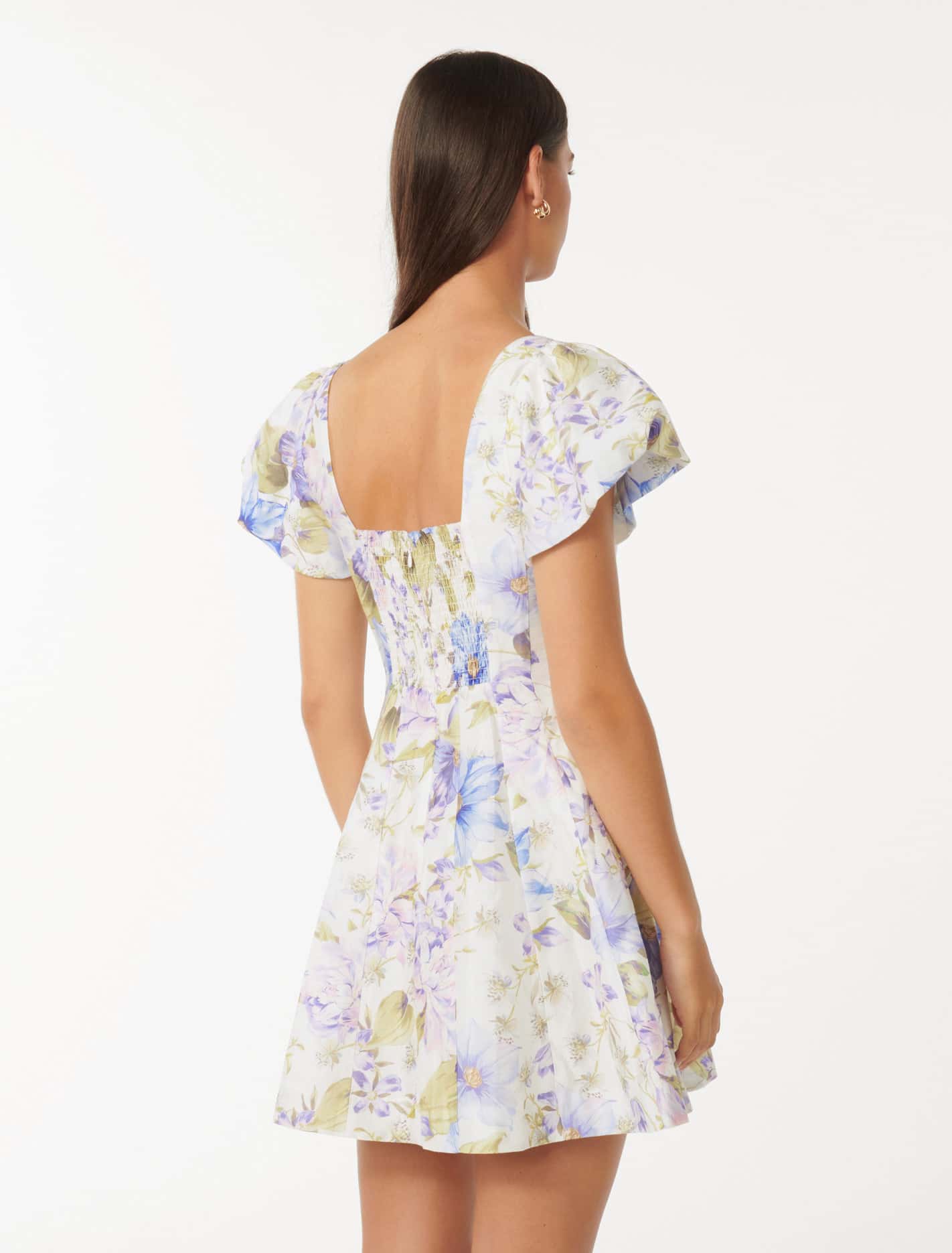 Josie Square-Neck Mini Dress Selene Floral