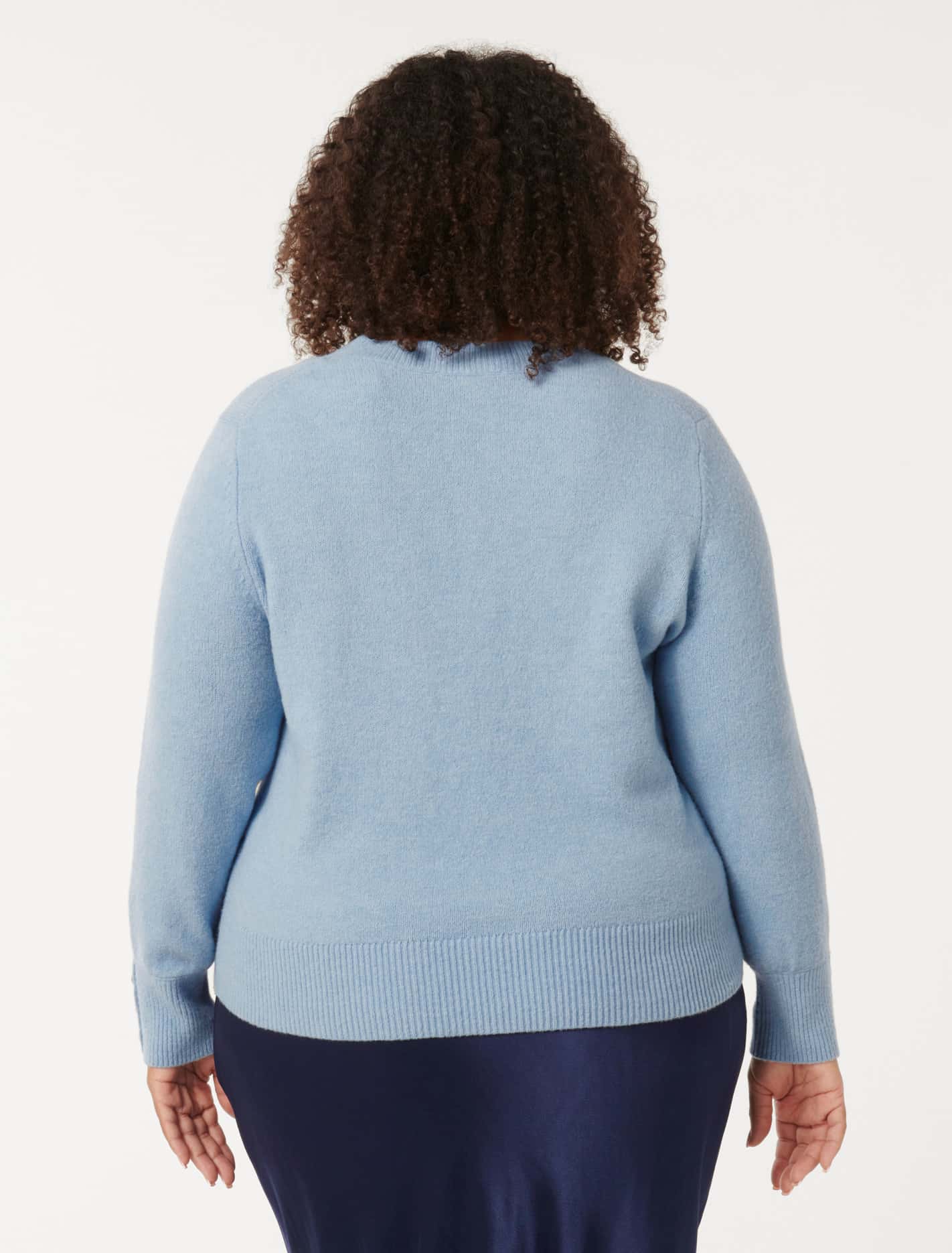 Sabrina Curve Button Cuff Knit Icicle