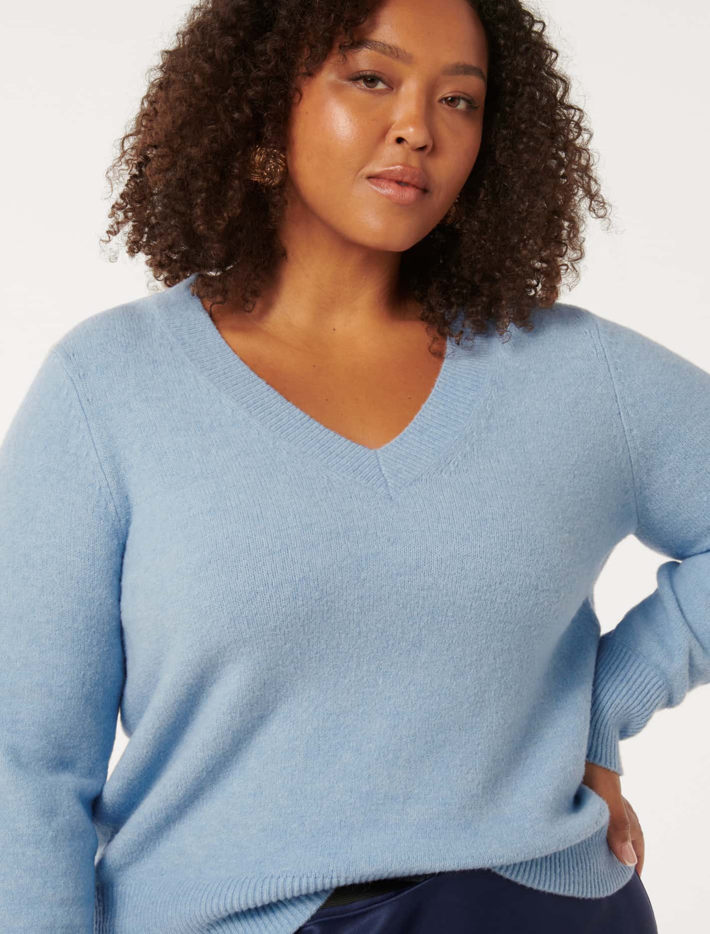 Sabrina Curve Button Cuff Knit Icicle