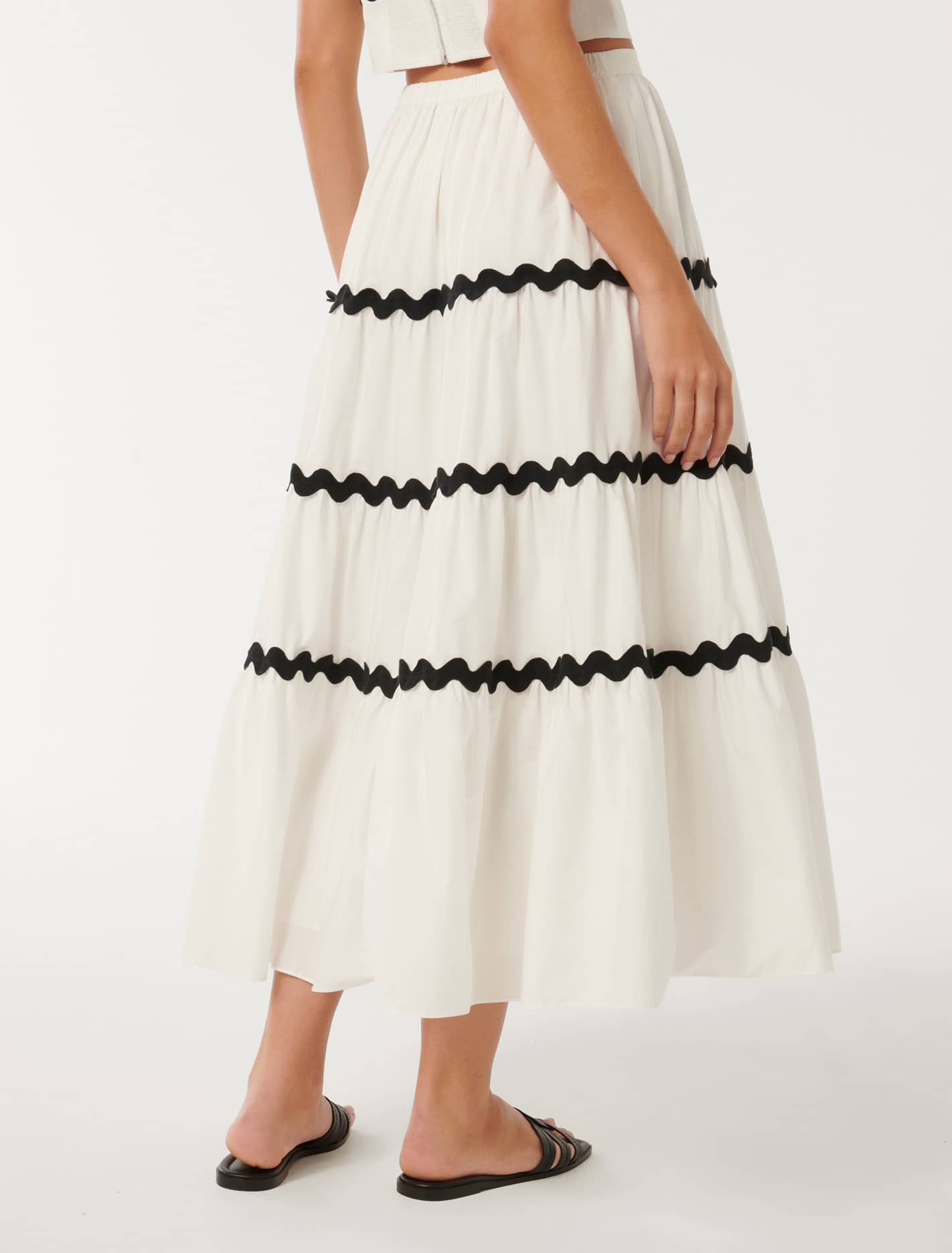Lissy Ric Rac Maxi Skirt Porcelain Co-Ord