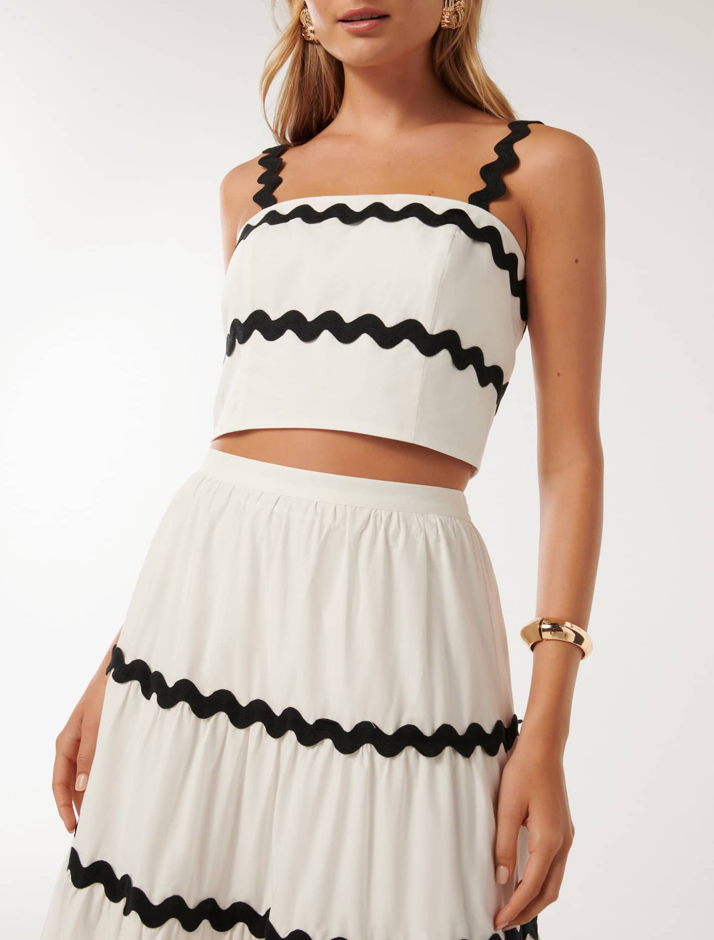 Lissy Ric Rac Maxi Skirt Porcelain Co-Ord