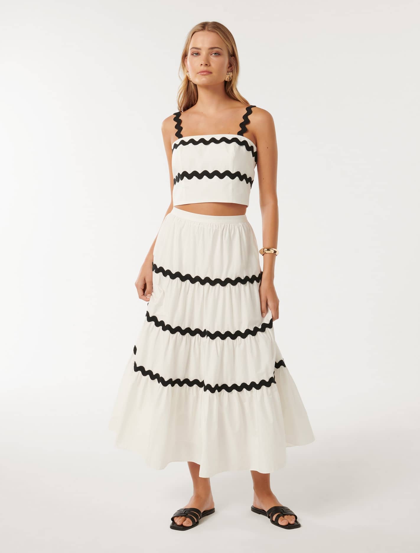 Lissy Ric Rac Maxi Skirt Porcelain Co-Ord