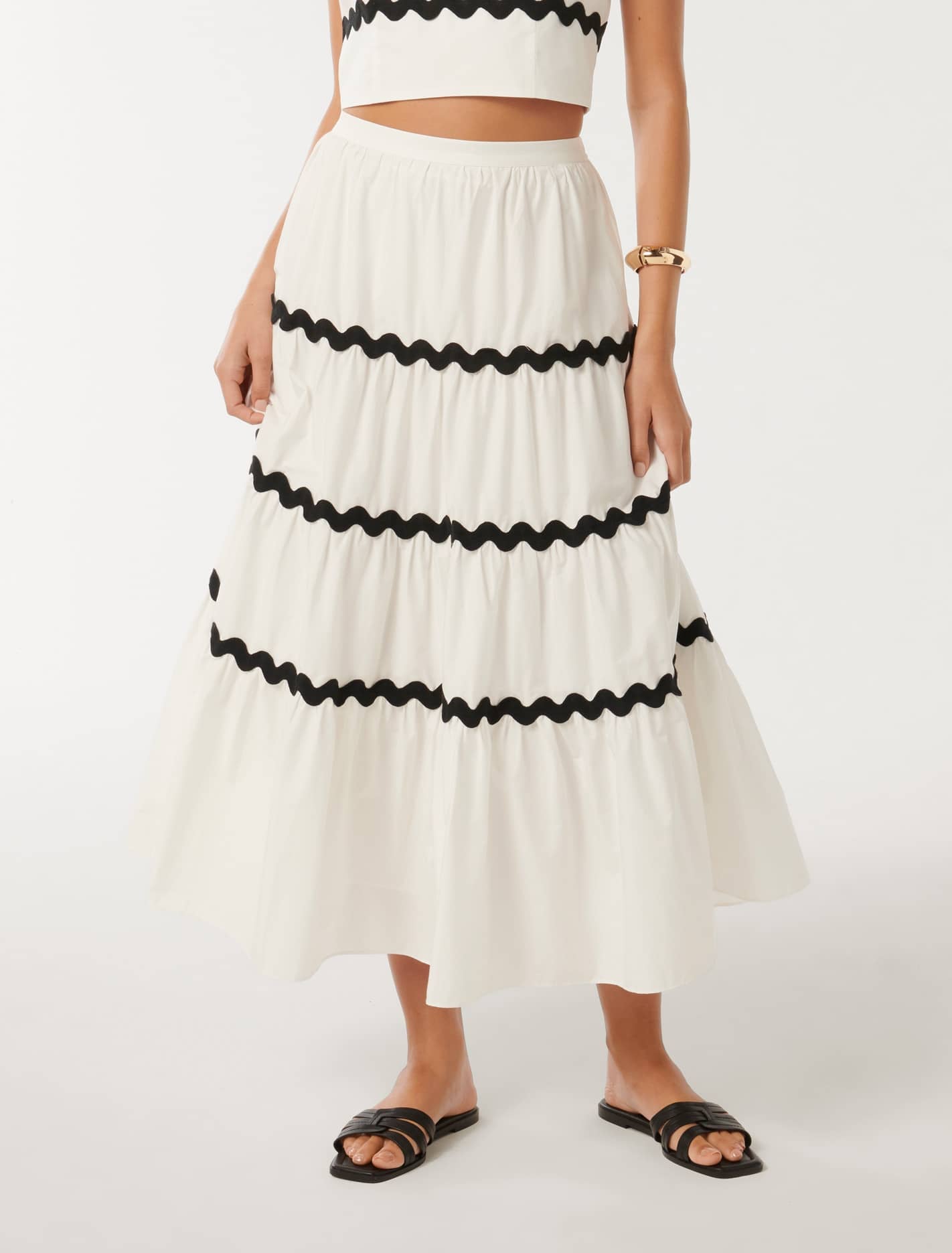 Lissy Ric Rac Maxi Skirt Porcelain Co-Ord