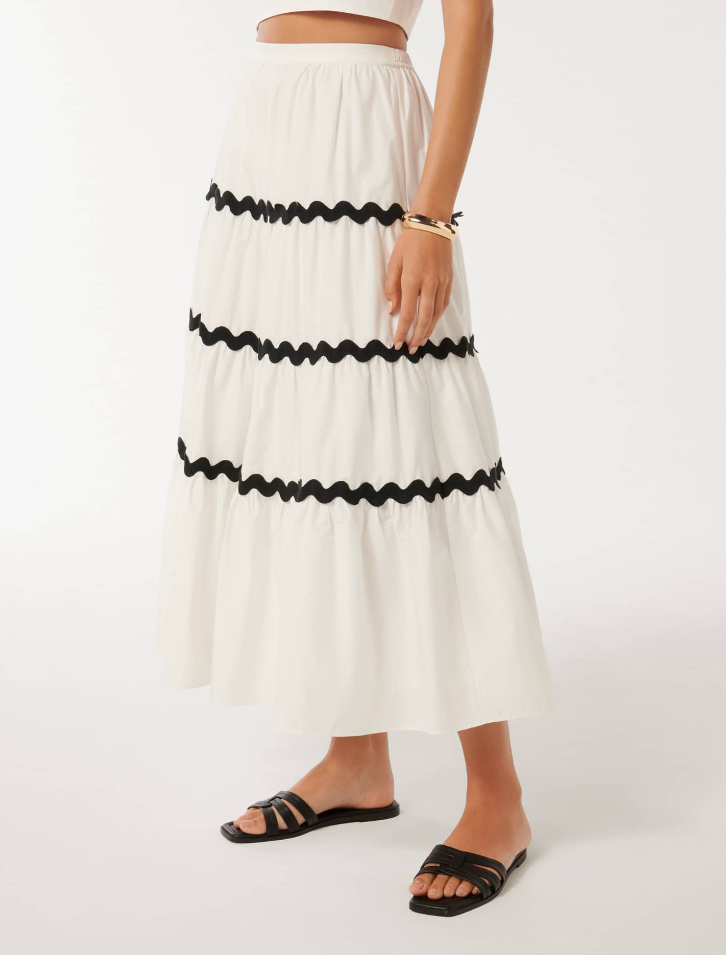 Lissy Ric Rac Maxi Skirt Porcelain Co-Ord