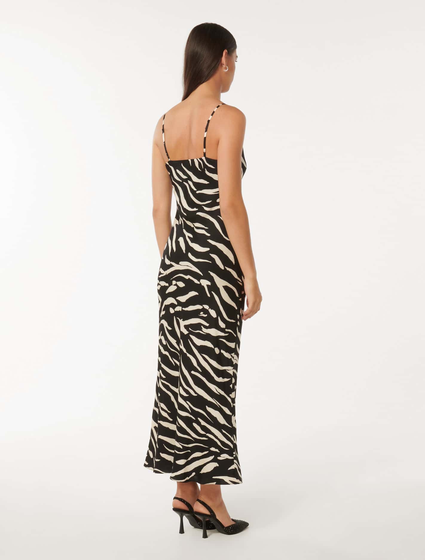 Skye Satin Slip Dress Carmen Abstract