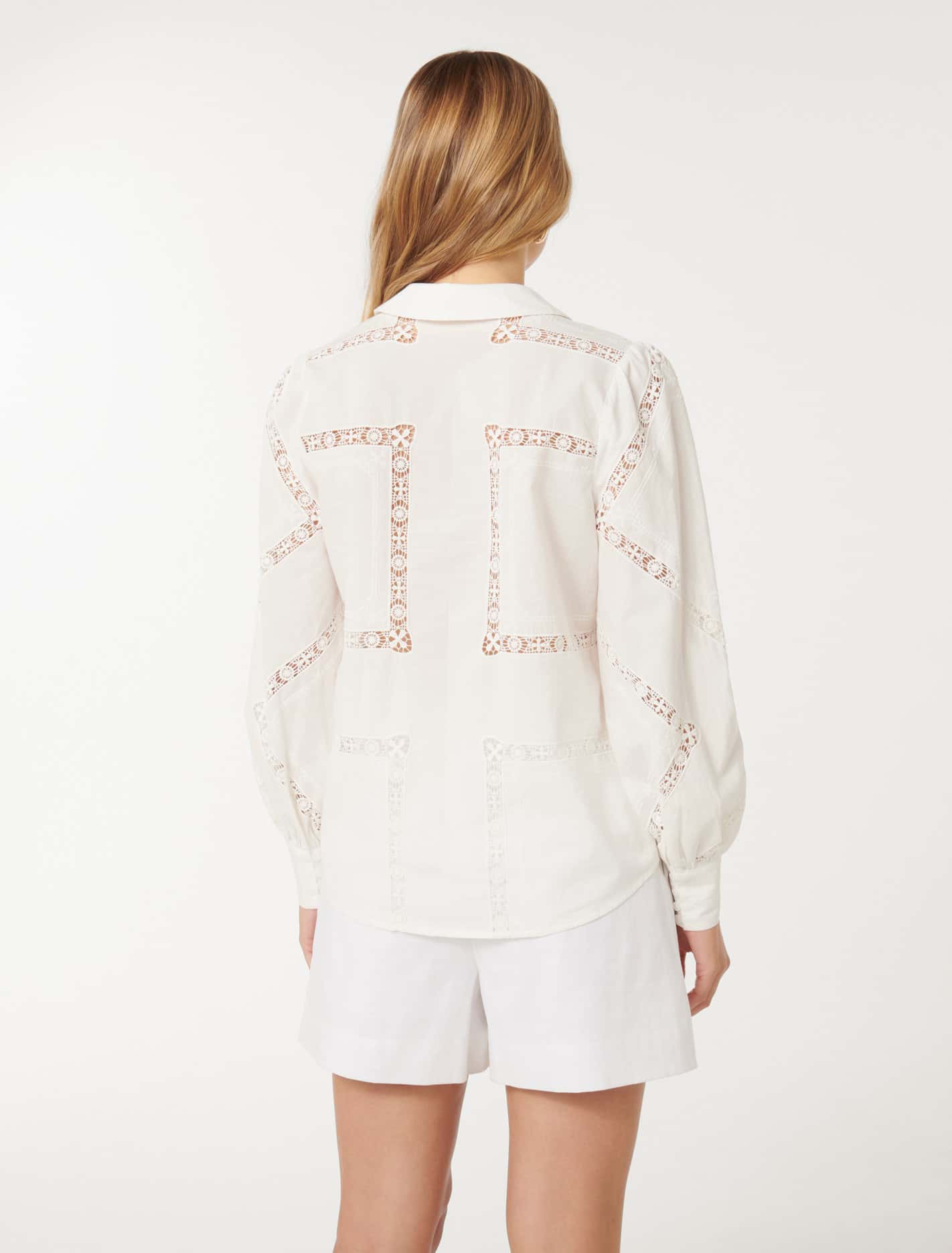 Brianna Broderie Shirt Porcelain
