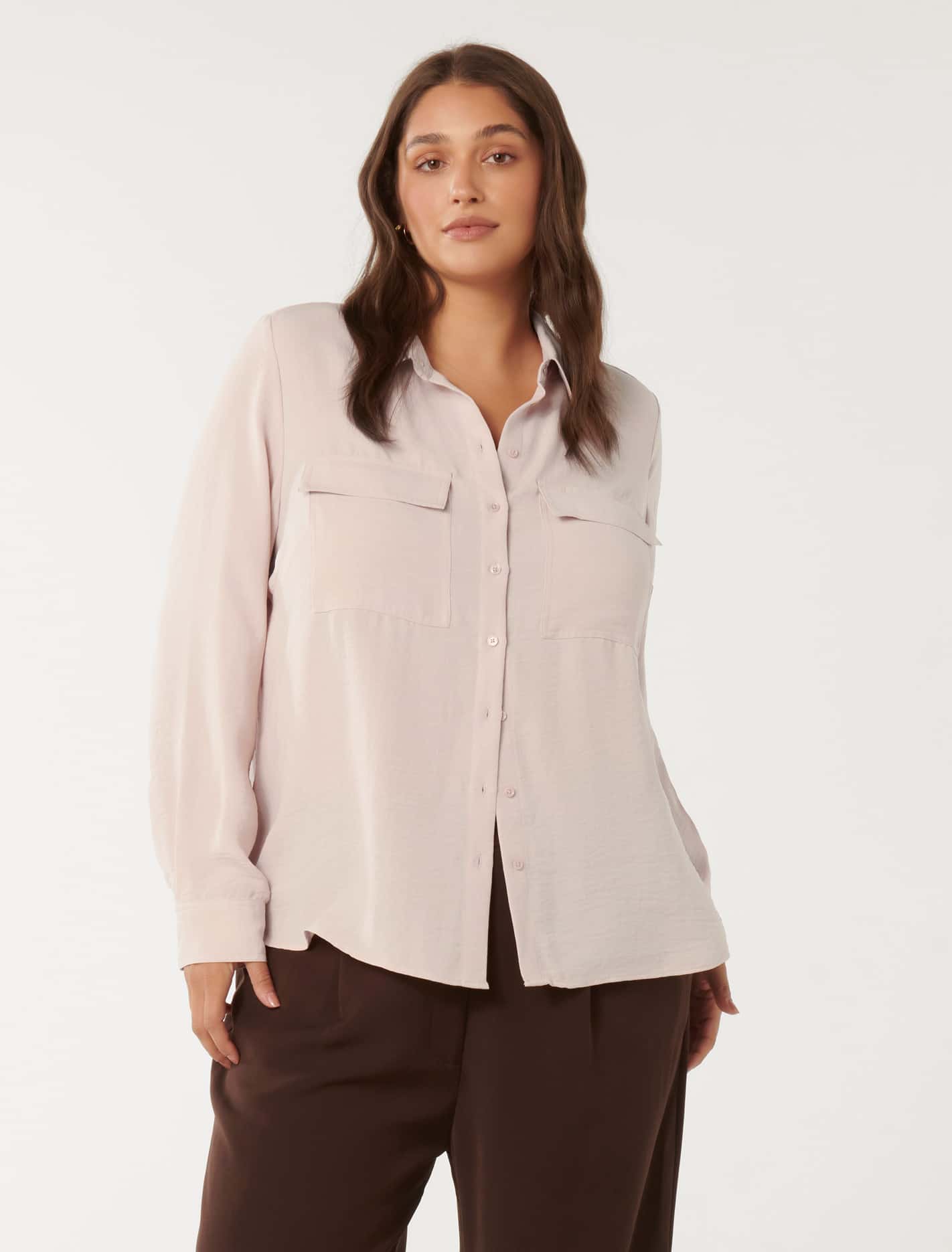 Samara Curve Long Sleeve Shirt Cloudy Pink