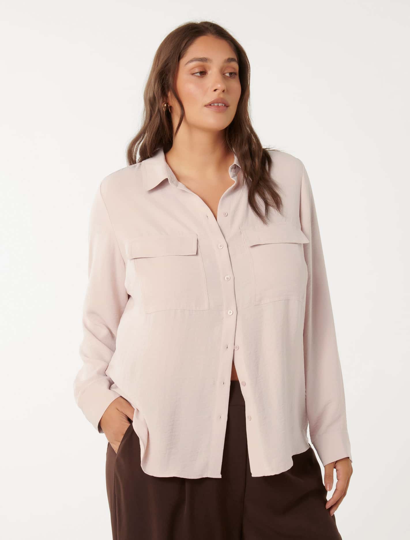 Samara Curve Long Sleeve Shirt Cloudy Pink