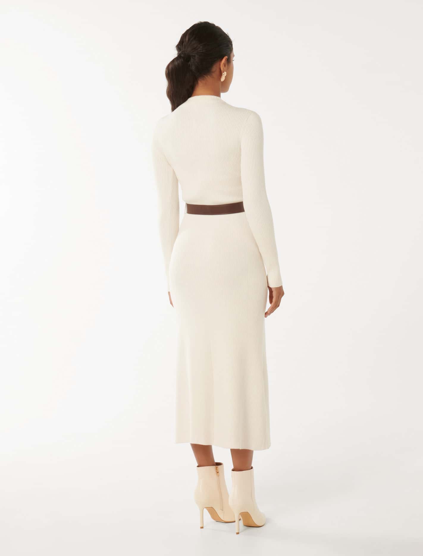 Luisa Petite Belted Dress Cream