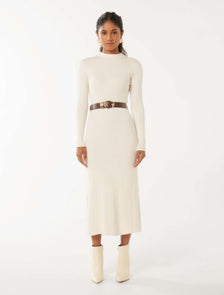 Luisa Petite Belted Dress Cream