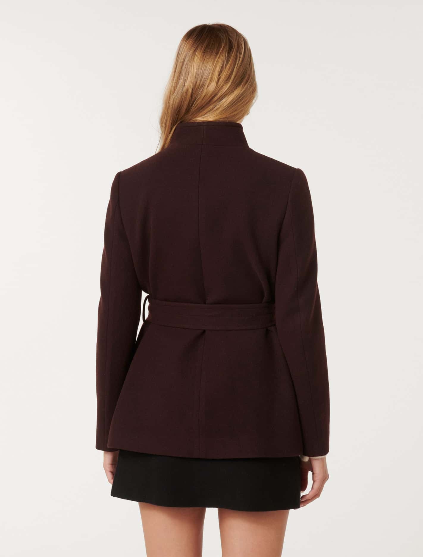 Monica Wrap Coat Bitter Cherry