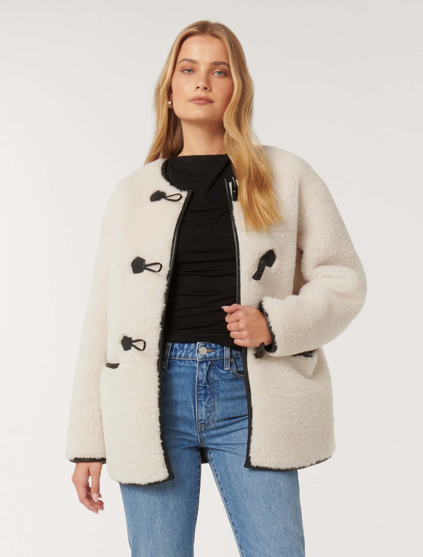 Sally Toggle Coat Cream