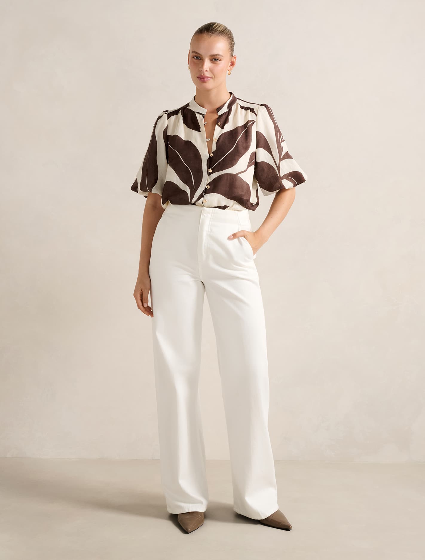 Paloma Puff-Sleeve Blouse Liston Stencil