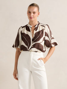 Paloma Puff-Sleeve Blouse Liston Stencil