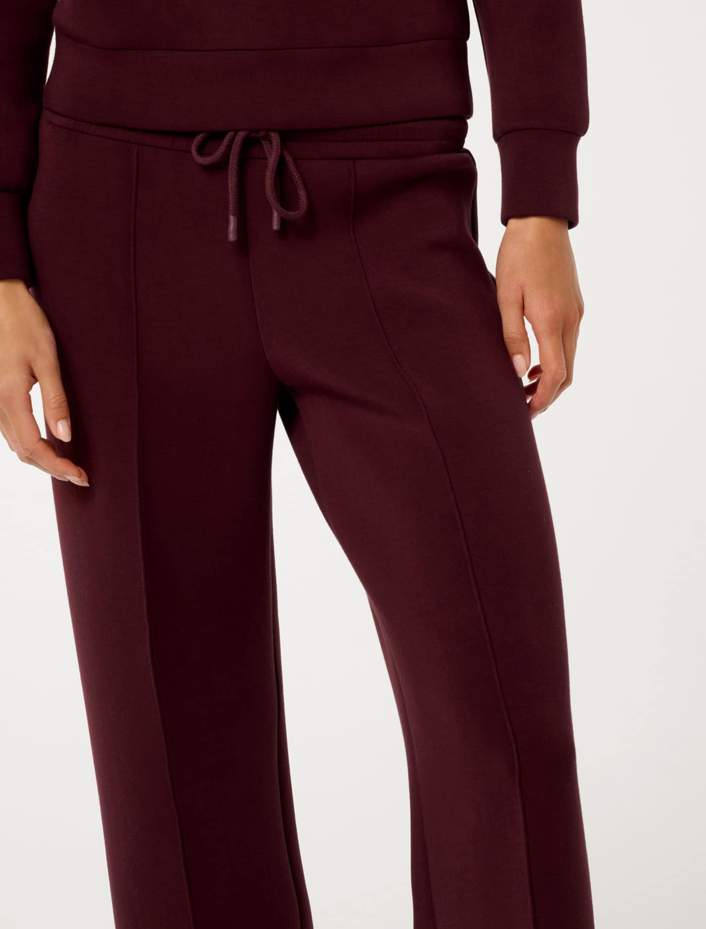 Tiana Wide Leg Joggers Deep Maroon