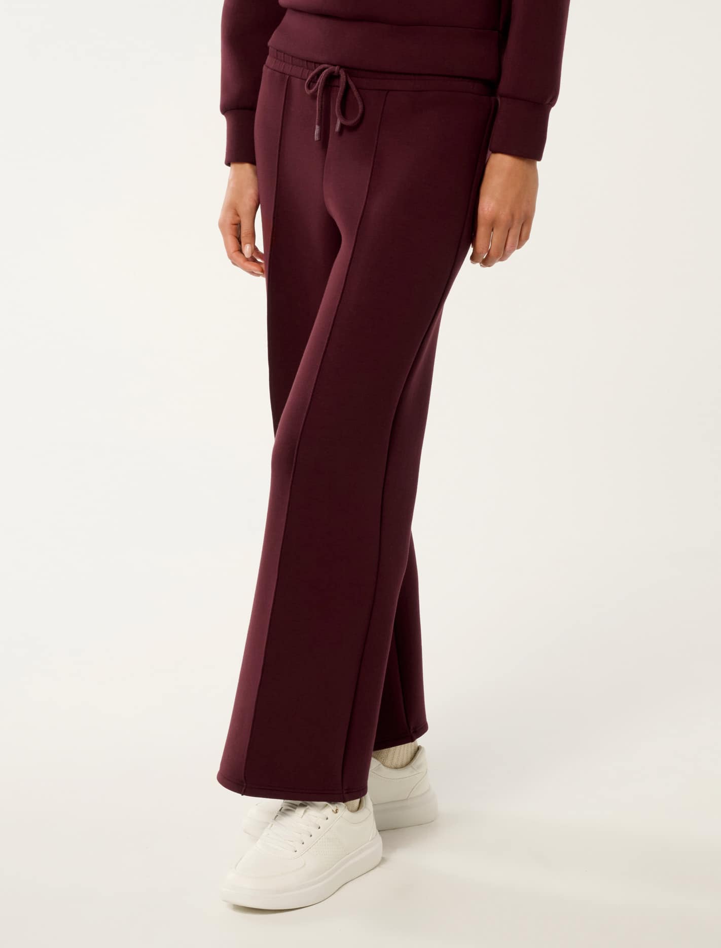 Tiana Wide Leg Joggers Deep Maroon