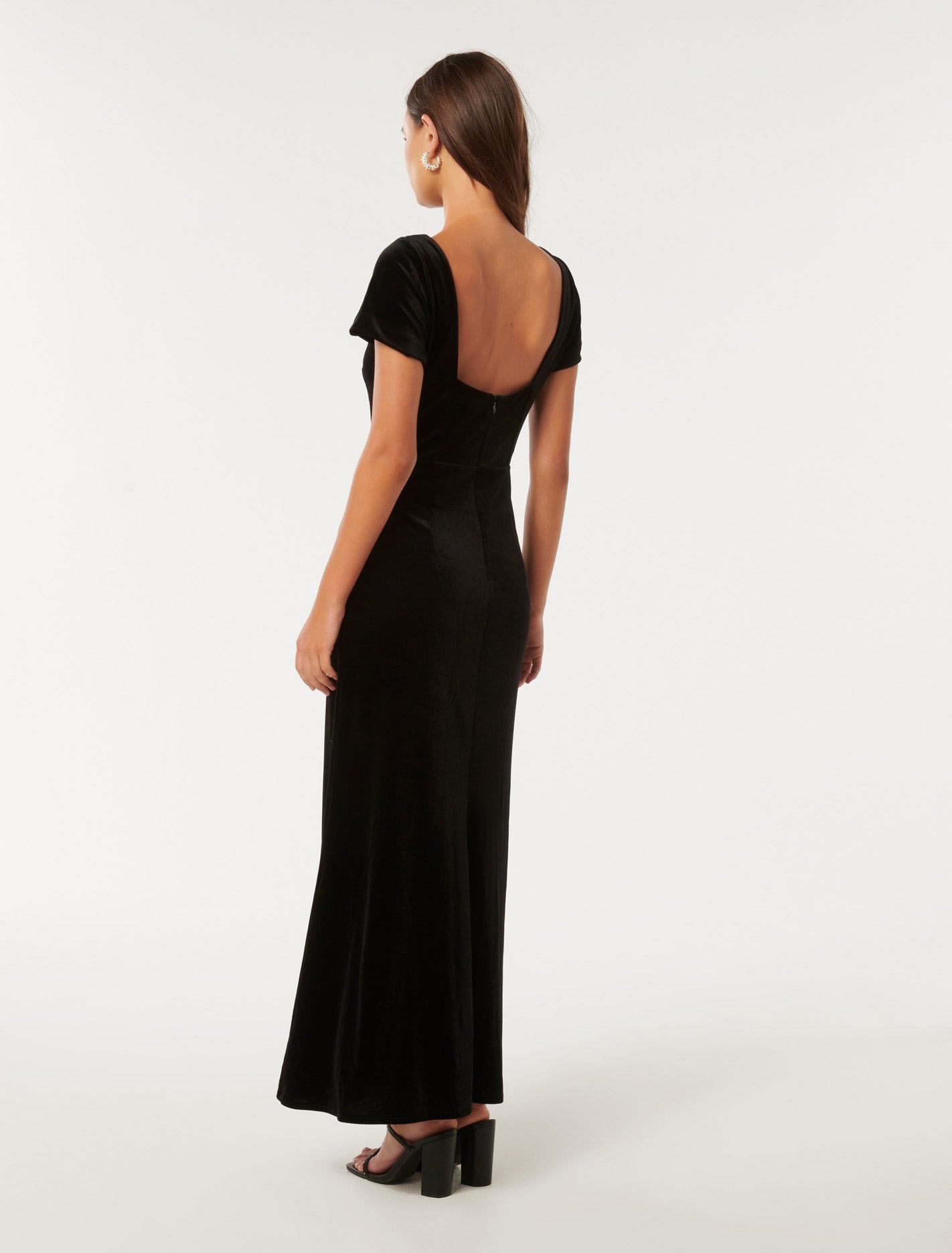 Violet Velvet Maxi Black