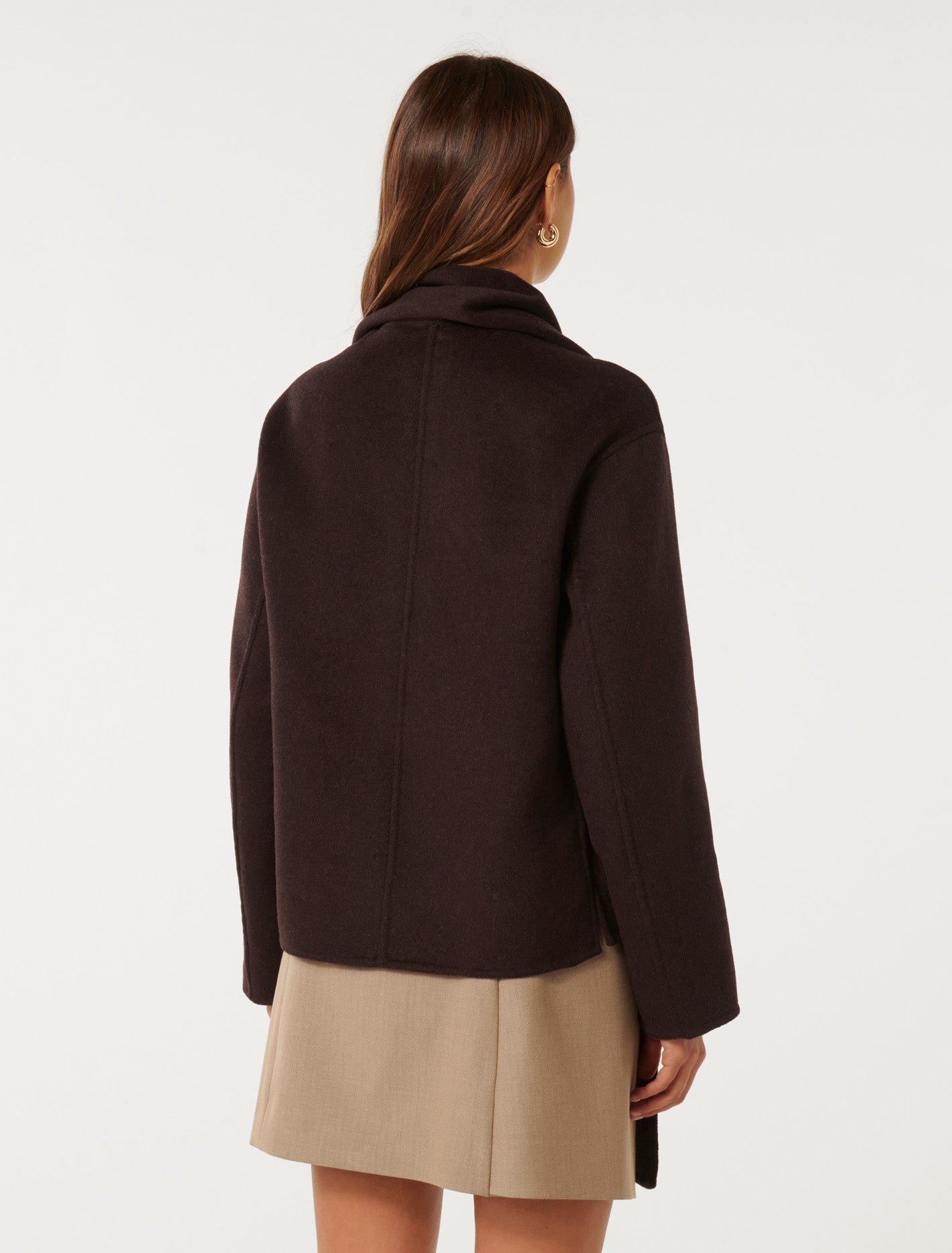 Stella Scarf Coat Chocolate