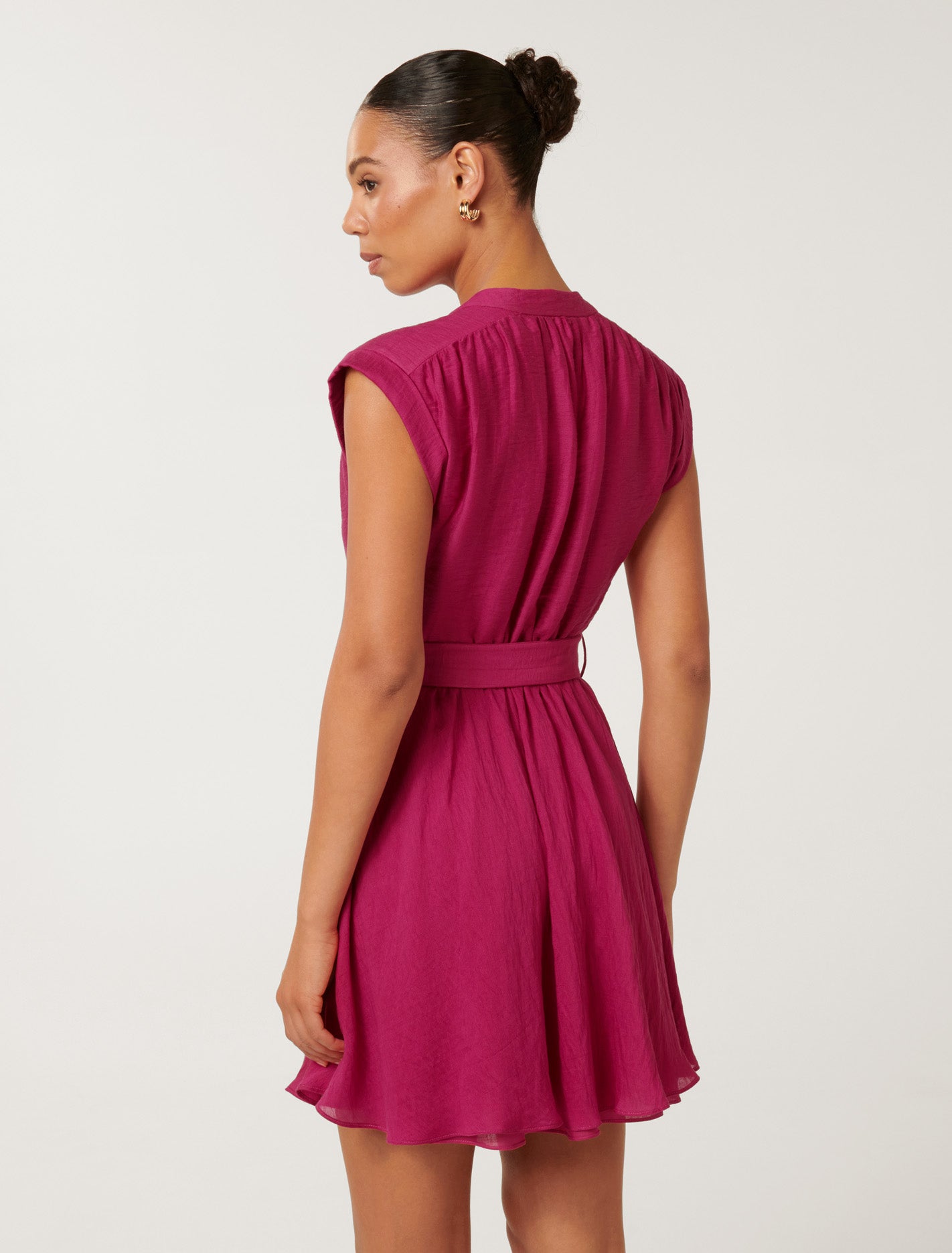 Lucille Textured Belted Mini Claret