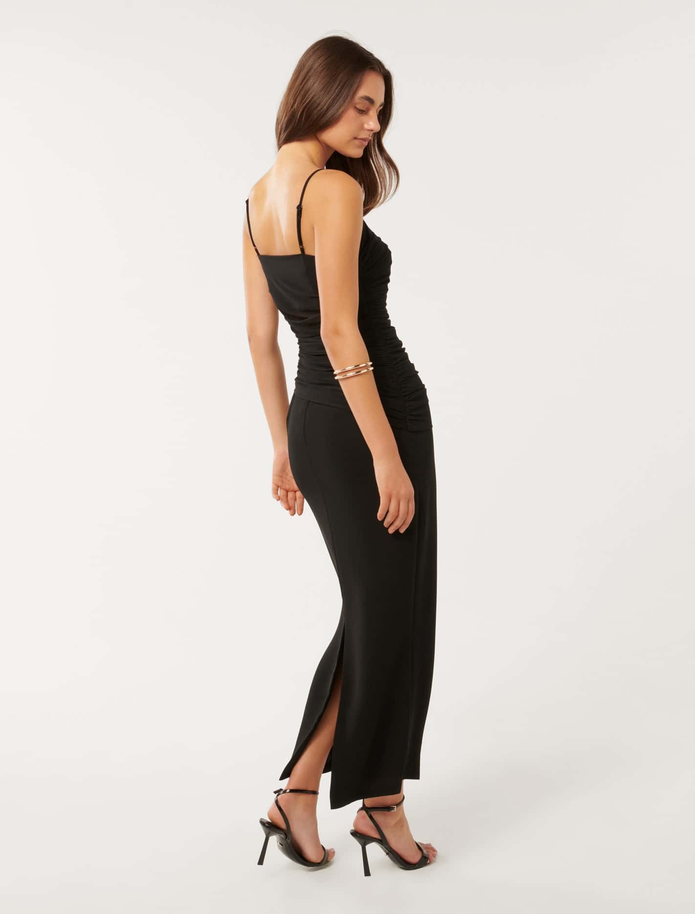 Leah Mesh Bodycon Dress Black
