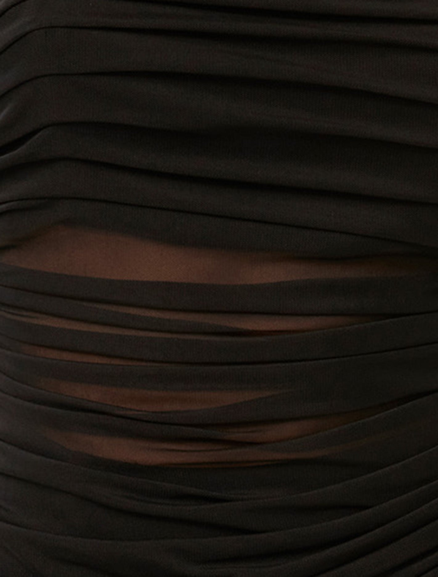 Leah Mesh Bodycon Dress Black