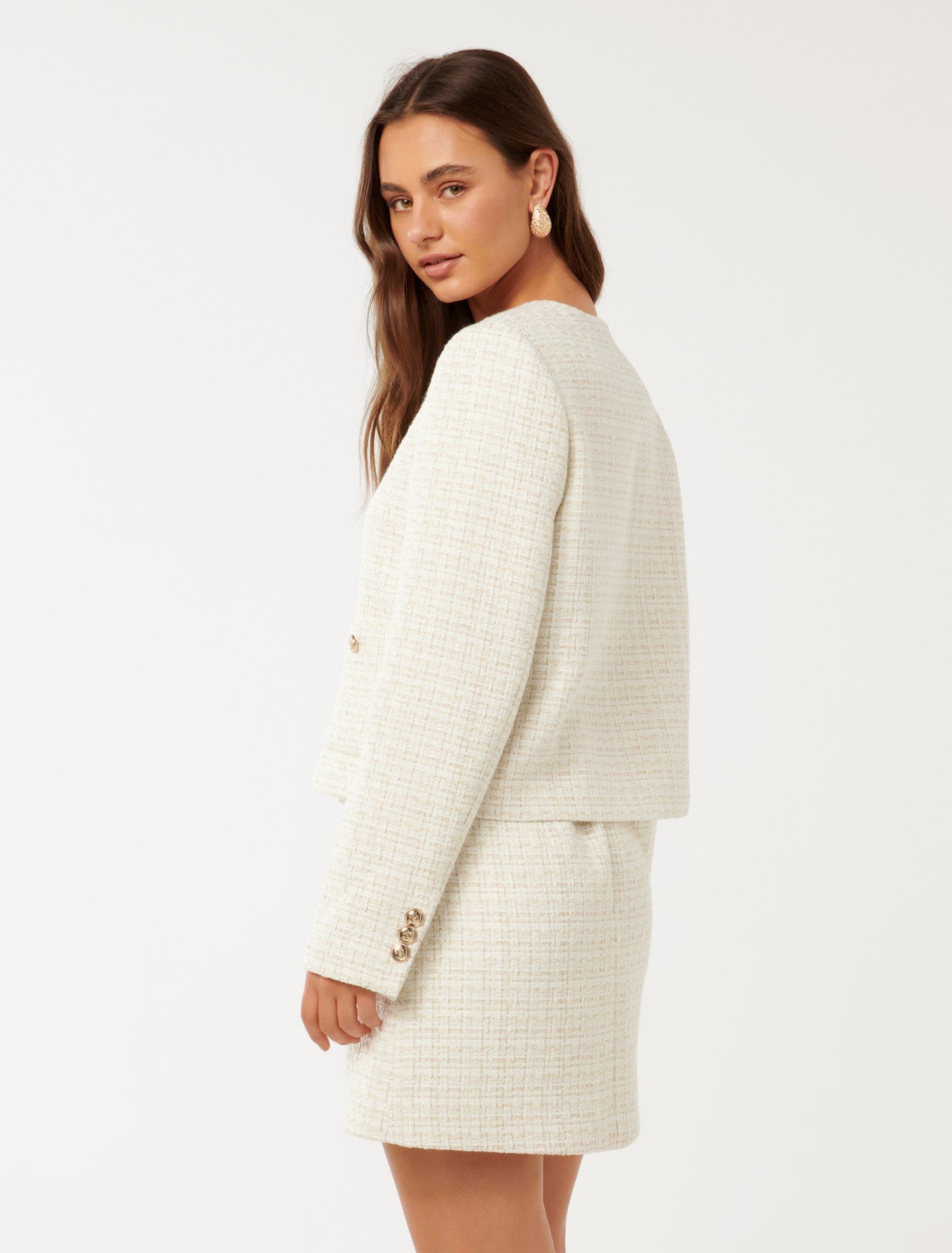 Linda Boucle Jacket White/Gold Suit