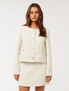 Linda Boucle Jacket White/Gold Suit
