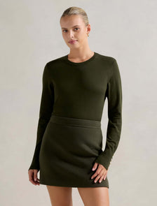 Katie Crew Neck Sweater Green Ivy