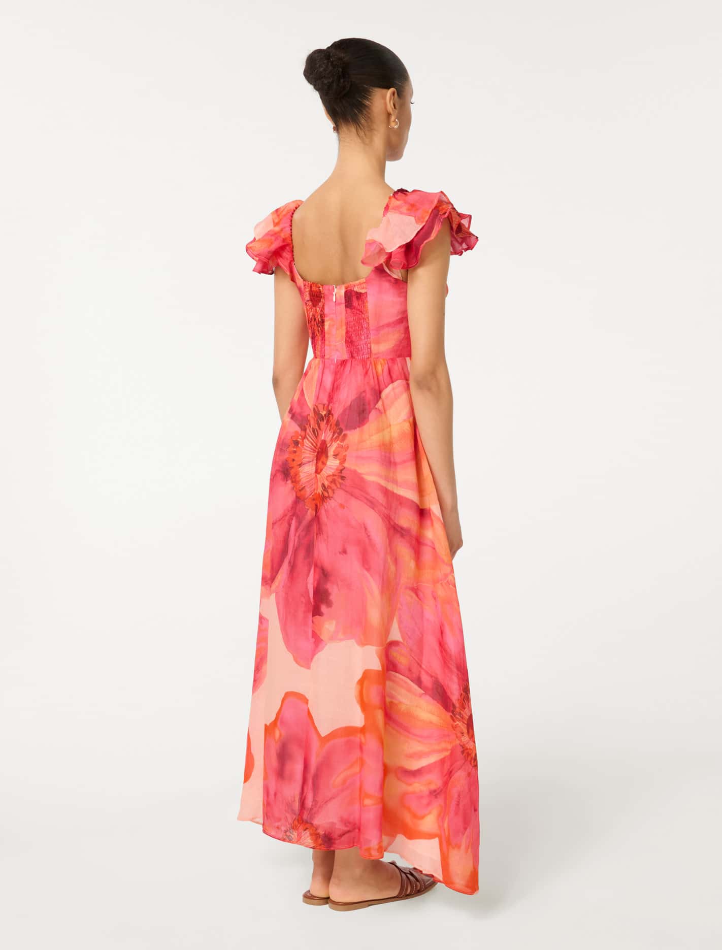 Darla Petite Flutter-Sleeve Midi Dress Florentin Floral