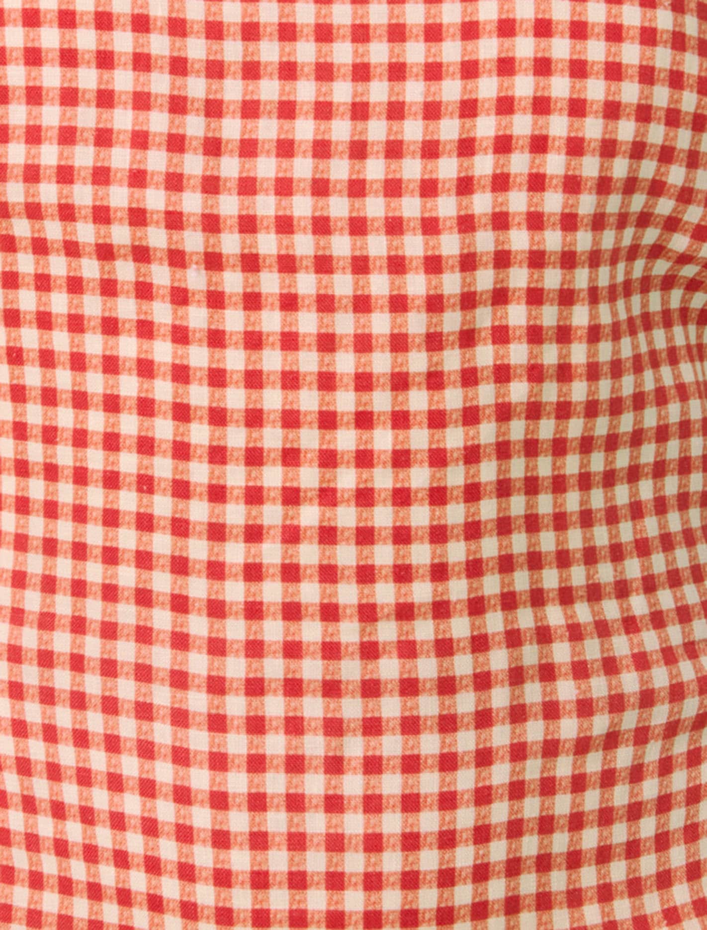 Arianna Linen Mini Dress Cherry Check