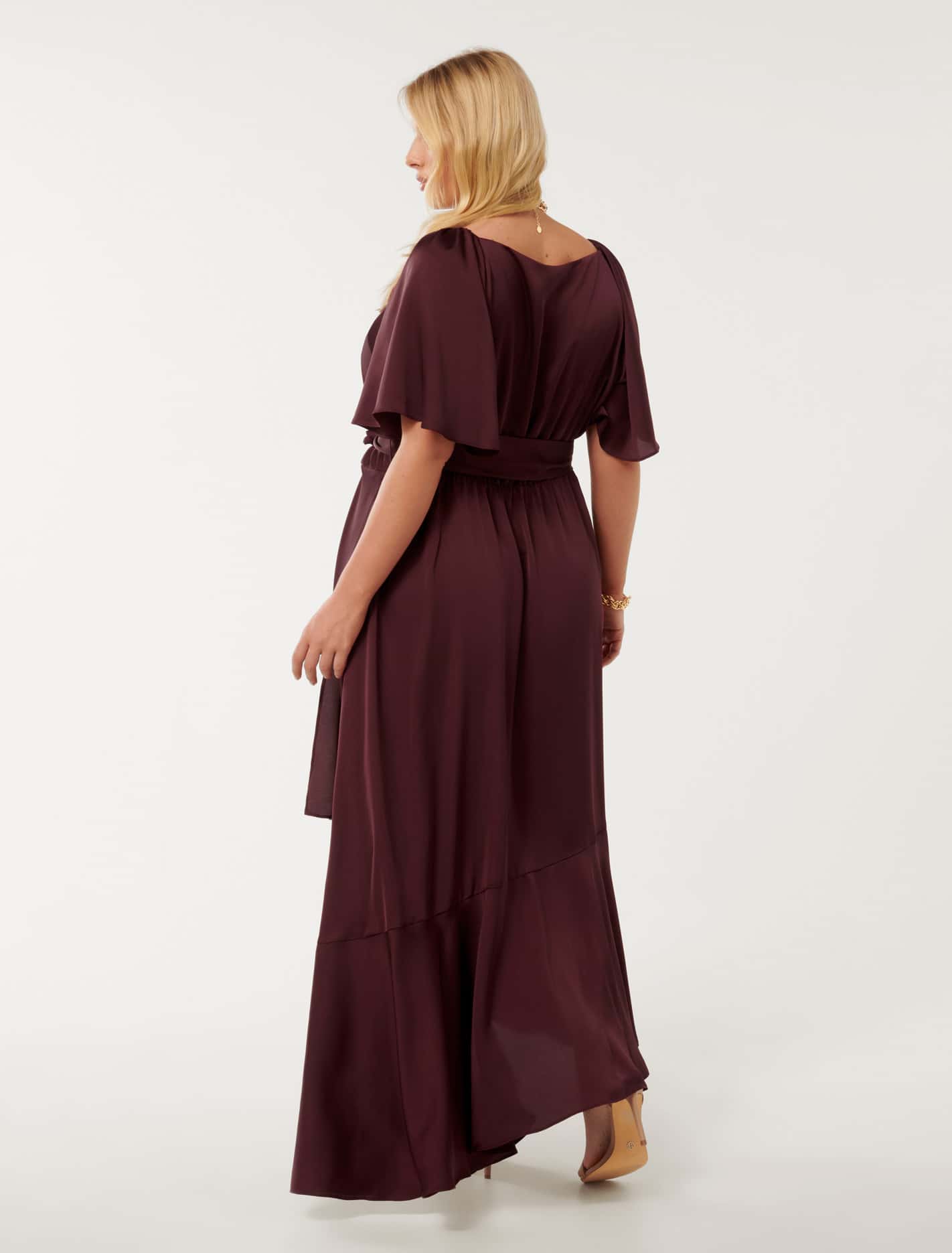Abbie Curve Asym Wrap Midi Imperial Port