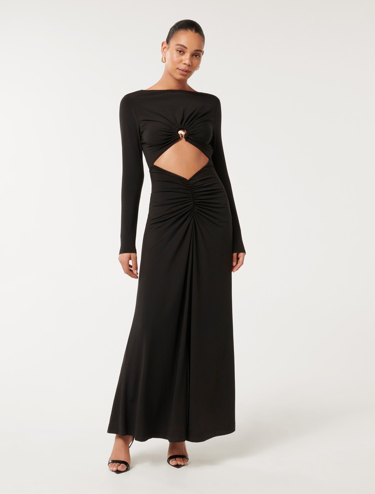 Abbey Cut-Out Maxi Dress Black