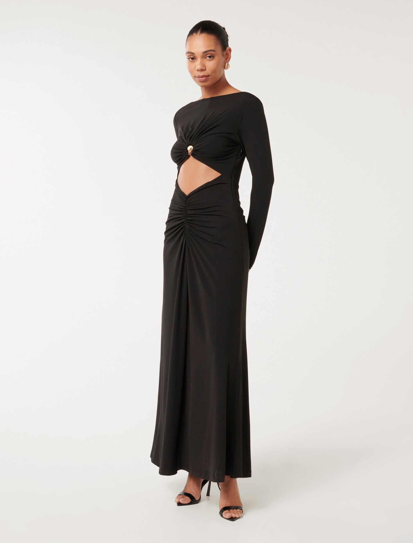 Abbey Cut-Out Maxi Dress Black