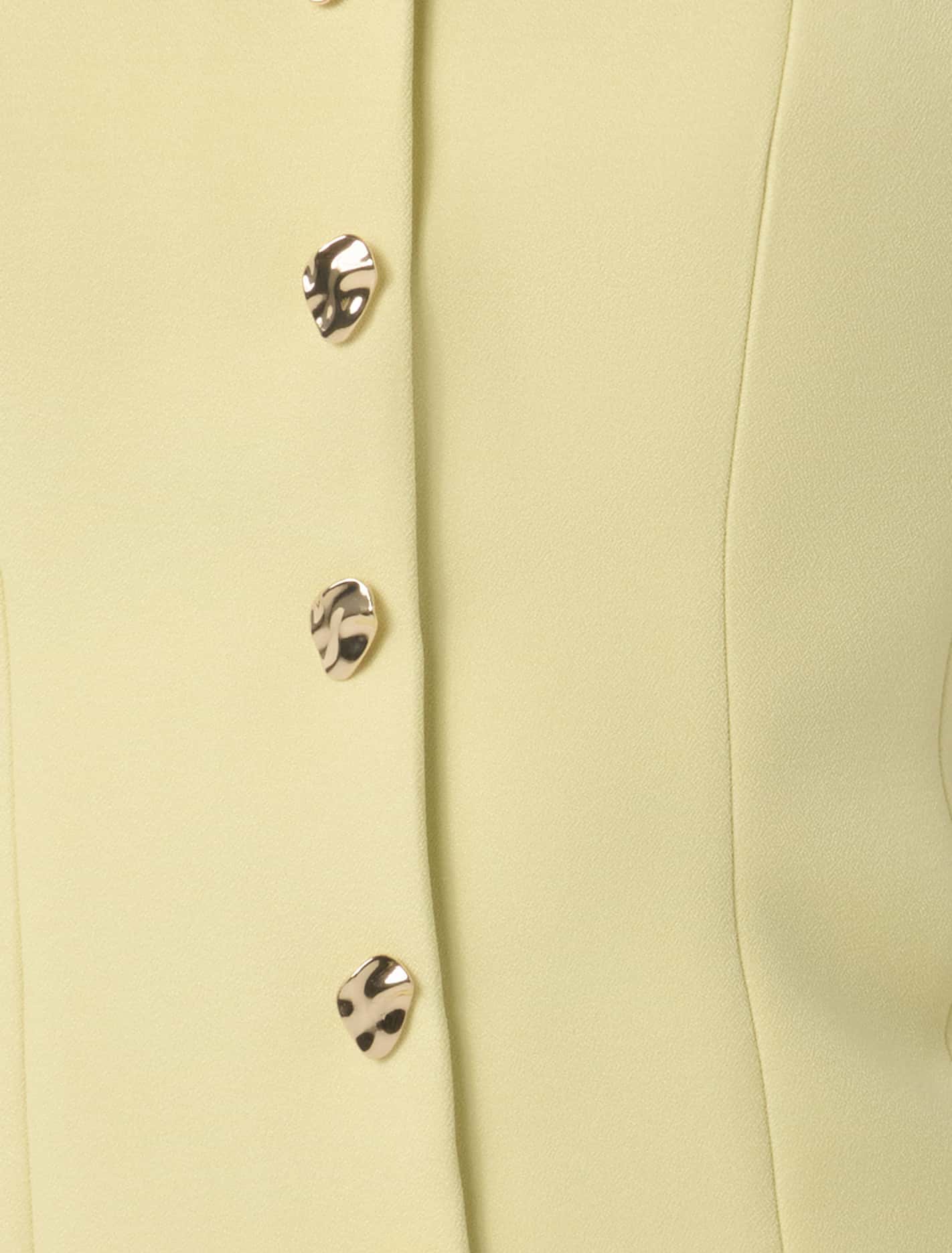 Penny Button Down Mini Dress Pastel Yellow