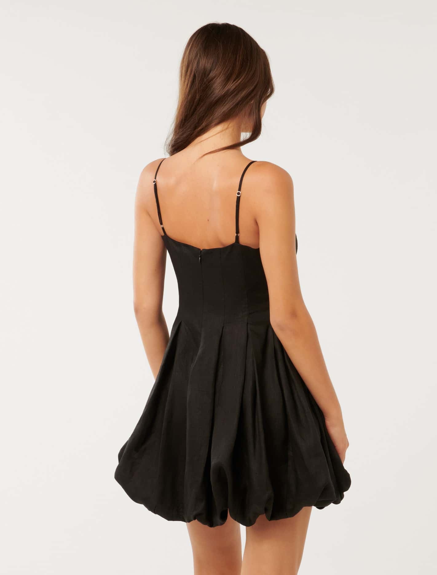 Sandy Pleat Bubble Mini Black