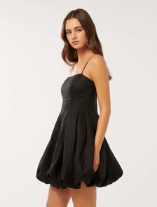 Sandy Pleat Bubble Mini Black