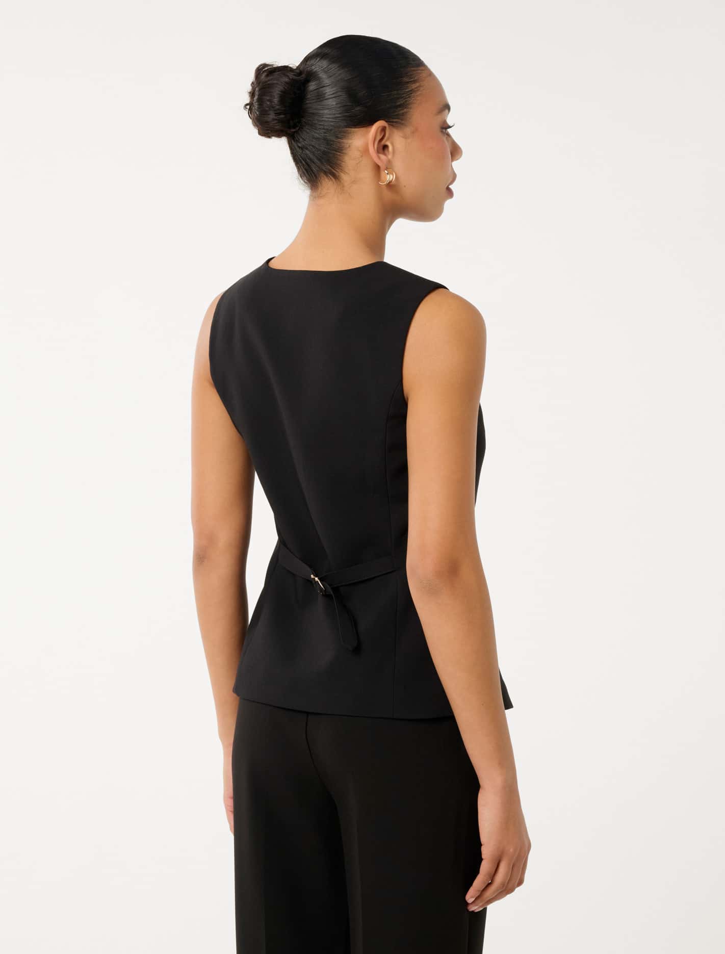 Toni High Neck Waistcoat Black