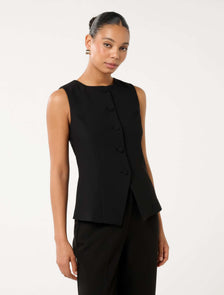 Toni High Neck Waistcoat Black