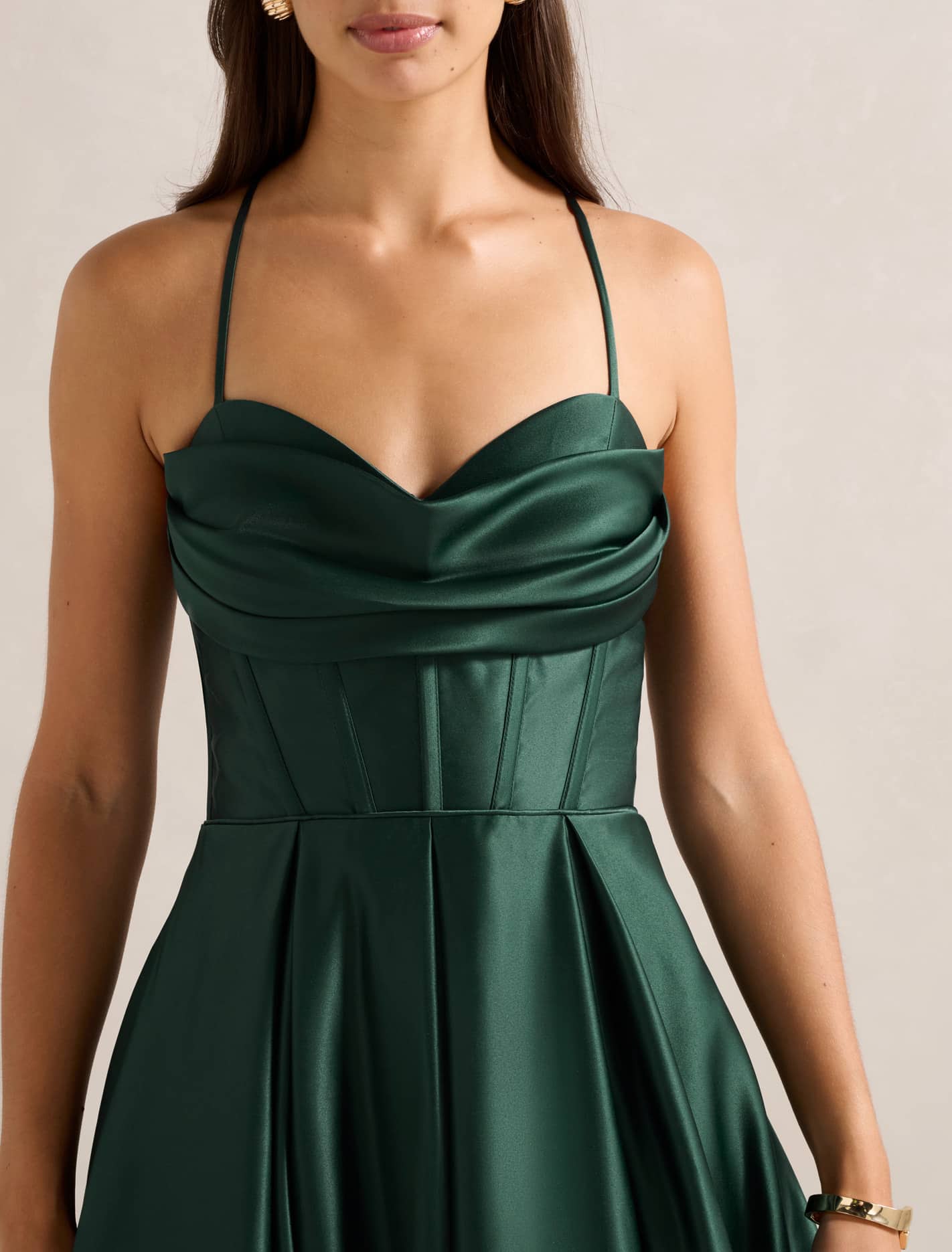 Lydia Strappy Gown Hunter