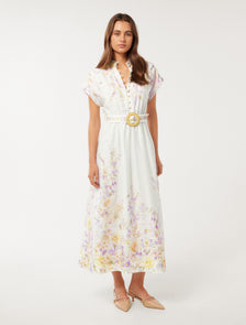 Mollie Printed Midi Dress Lilac Oxley Floral