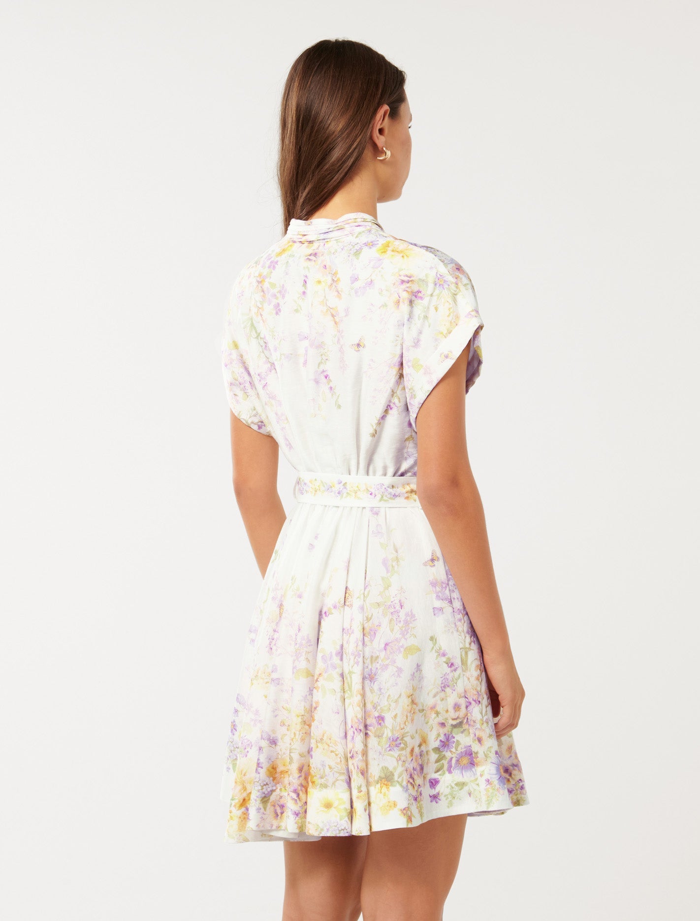 Anne-Marie Printed Skater Mini Lilac Oxley Floral