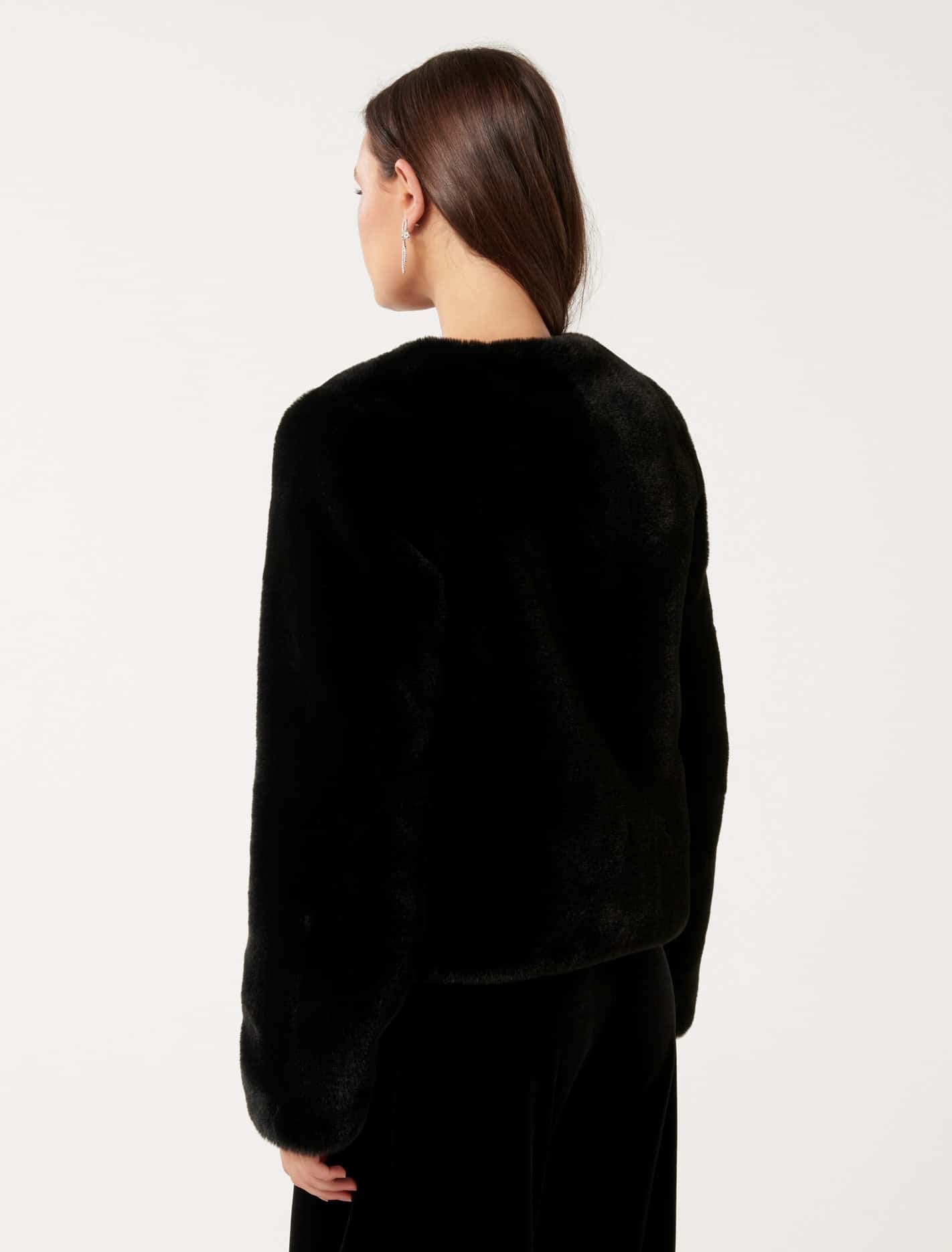 Lana Faux Fur Coat Black