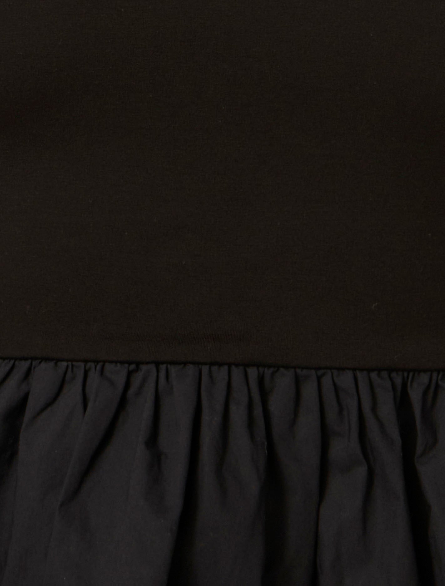 Eden Bubble Hem Top Black