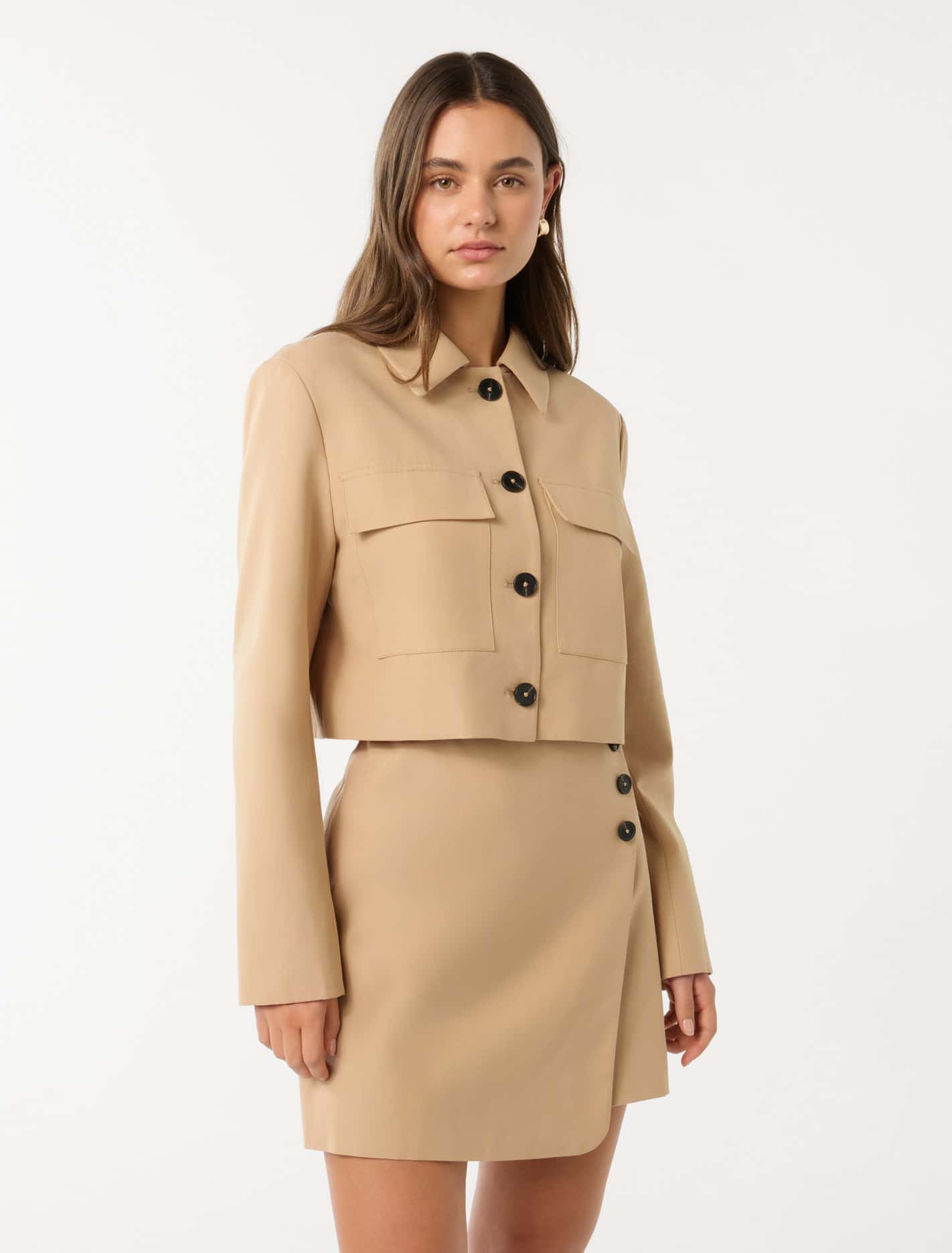 Lanni Collared Jacket Light Camel Suit