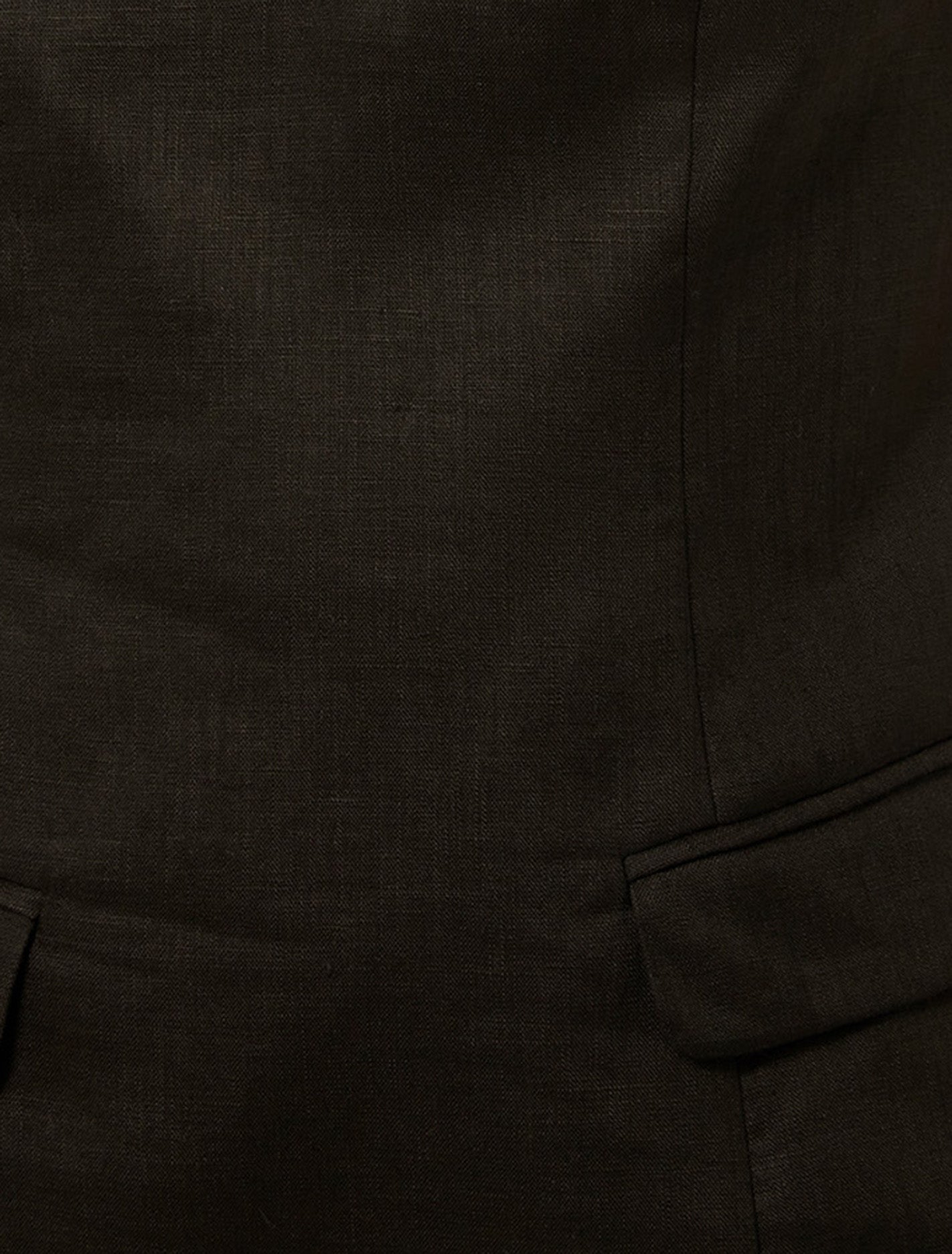 Layla Linen Cap Sleeve Mini Black